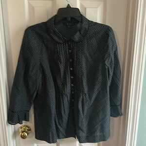 3/4 sleeve semi sheer blouse
